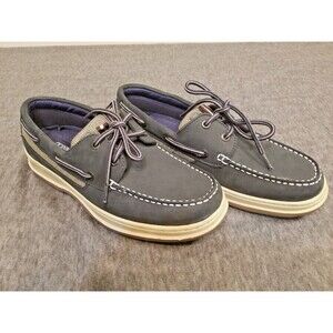 Oceania Womens Boat Deck Shoes Size 9 Blue Tan